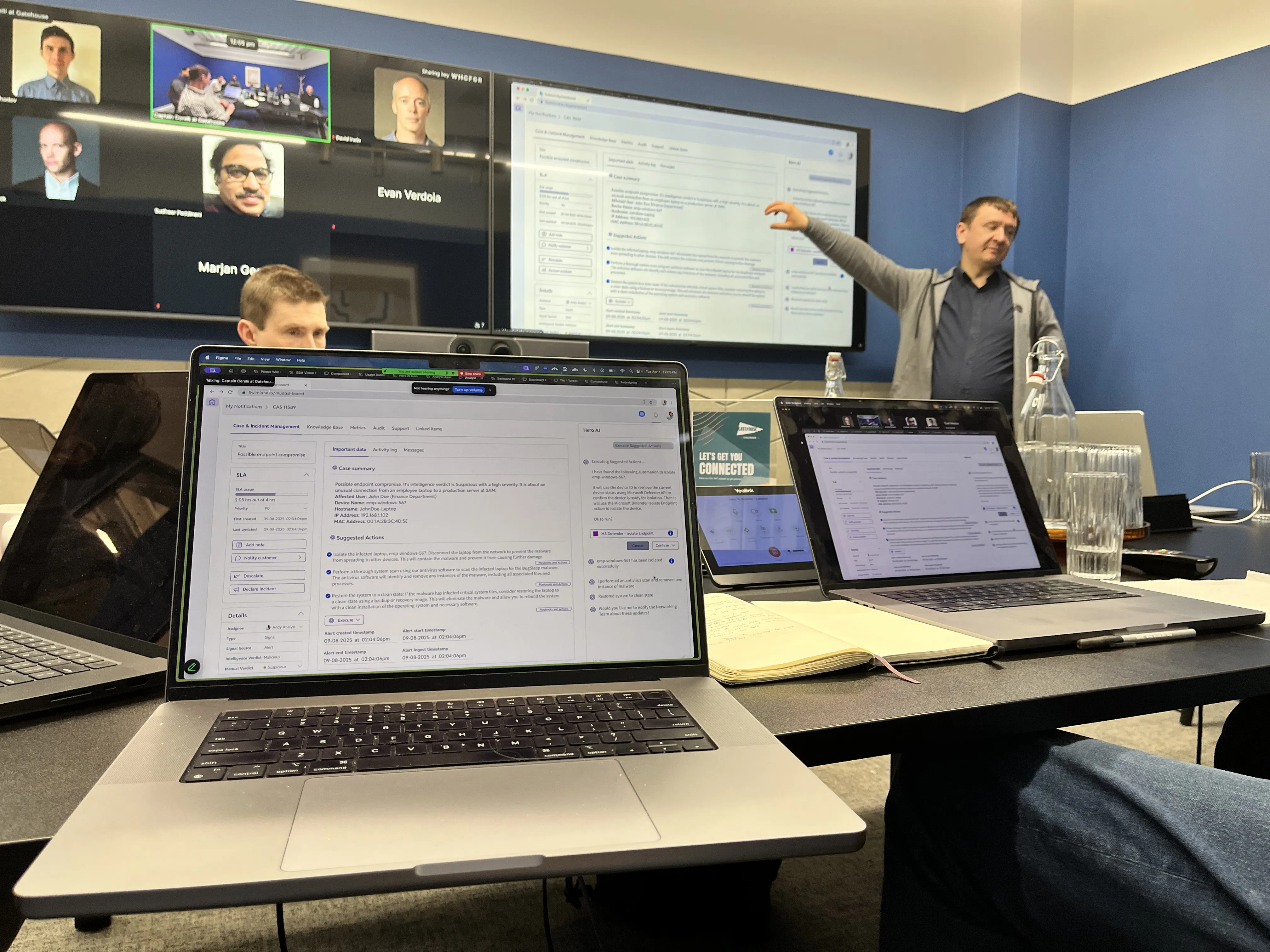 Chief Architect presenting the technical aspects of the Human-in-the-loop workflow concept