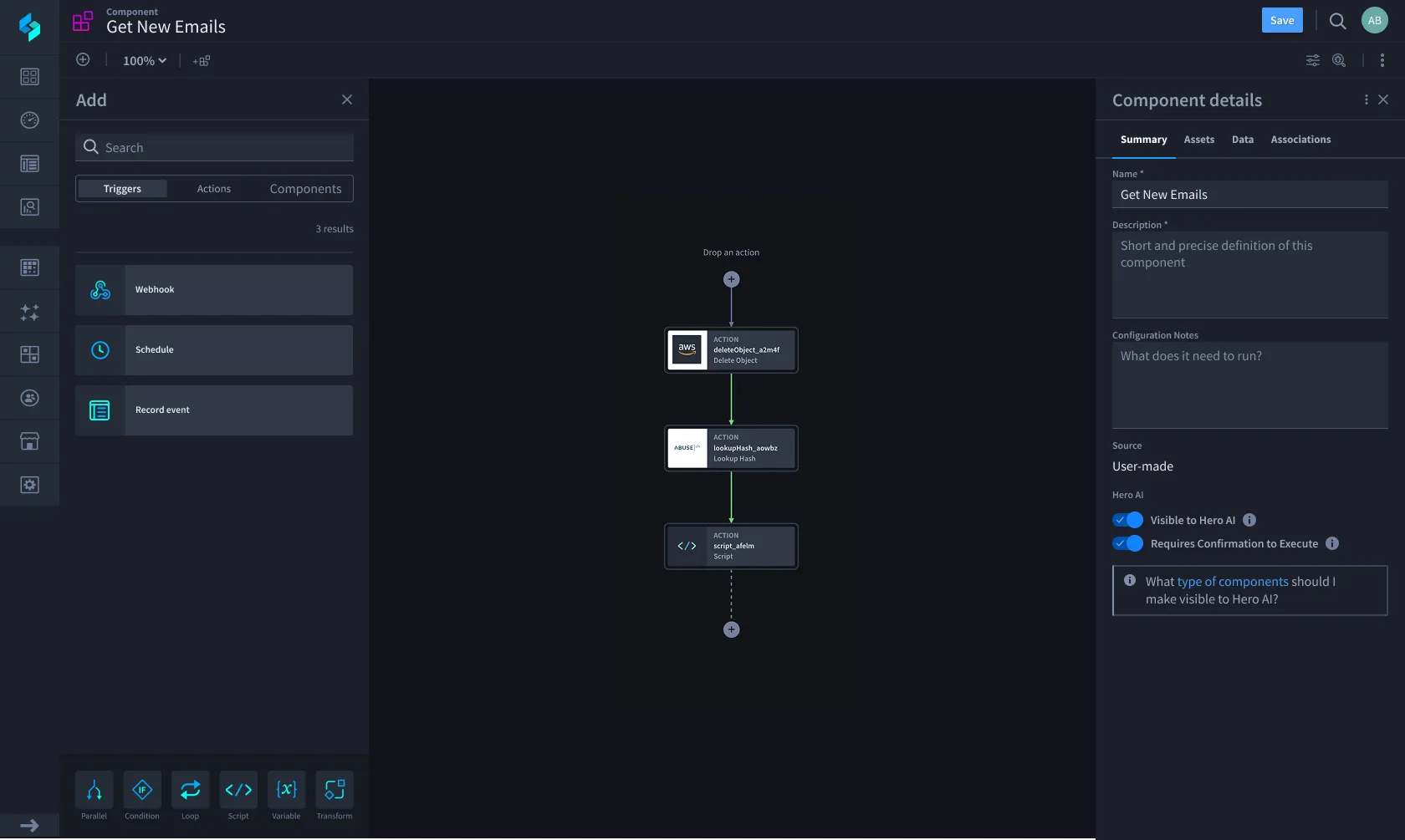 Toggle allowing admins to make granular data visible to Hero AI